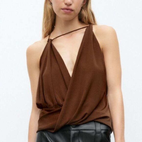 LAST CHANCE ZARA draped top - Picture 1 of 5